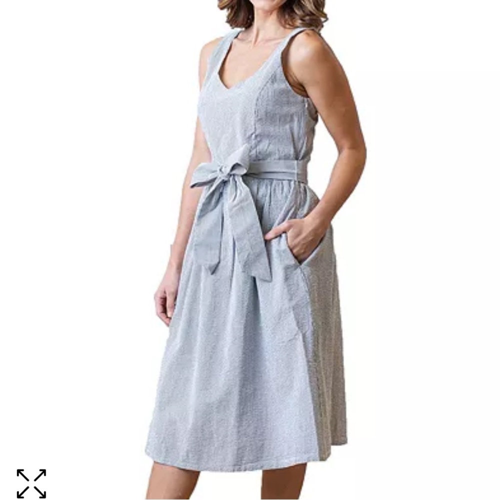 Hope and Henry Blue and White Cotton Dress Size 4